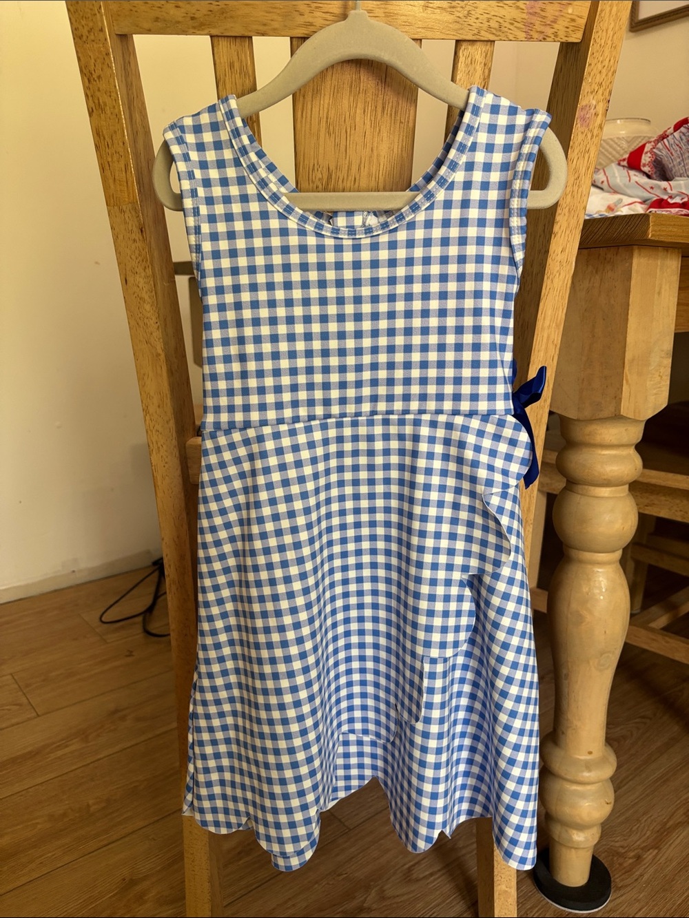 Girls gingham athletic dress